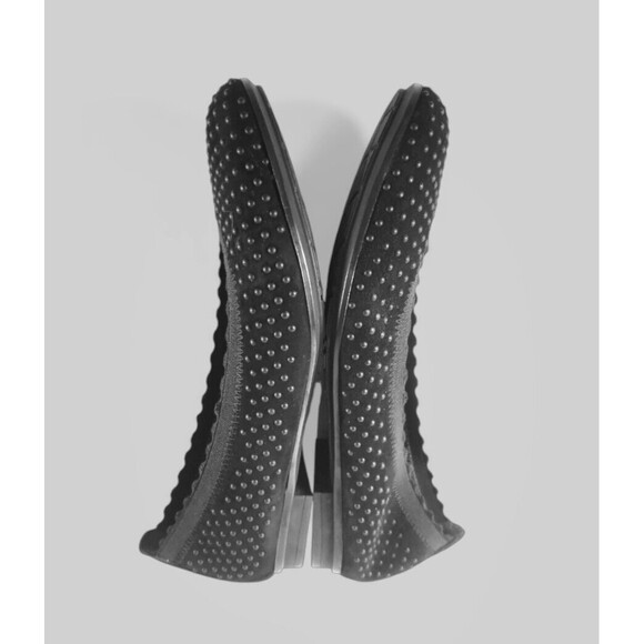 HISPANITAS 3D Black Women's Hobnail Scalloped Bethel Ballerina Flats Shoes US 6 - Picture 3 of 11